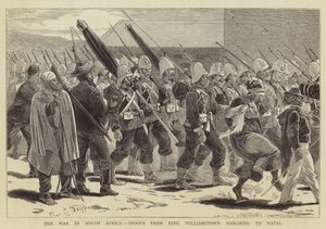 The War in South Africa, Troops from King Williamstown Marching to Natal by Charles Edwin Fripp